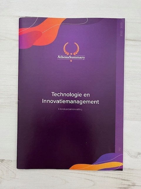 AthenaSummary Technologie en Innovatiemanagement, Ophalen of Verzenden, Beta, Zo goed als nieuw, WO