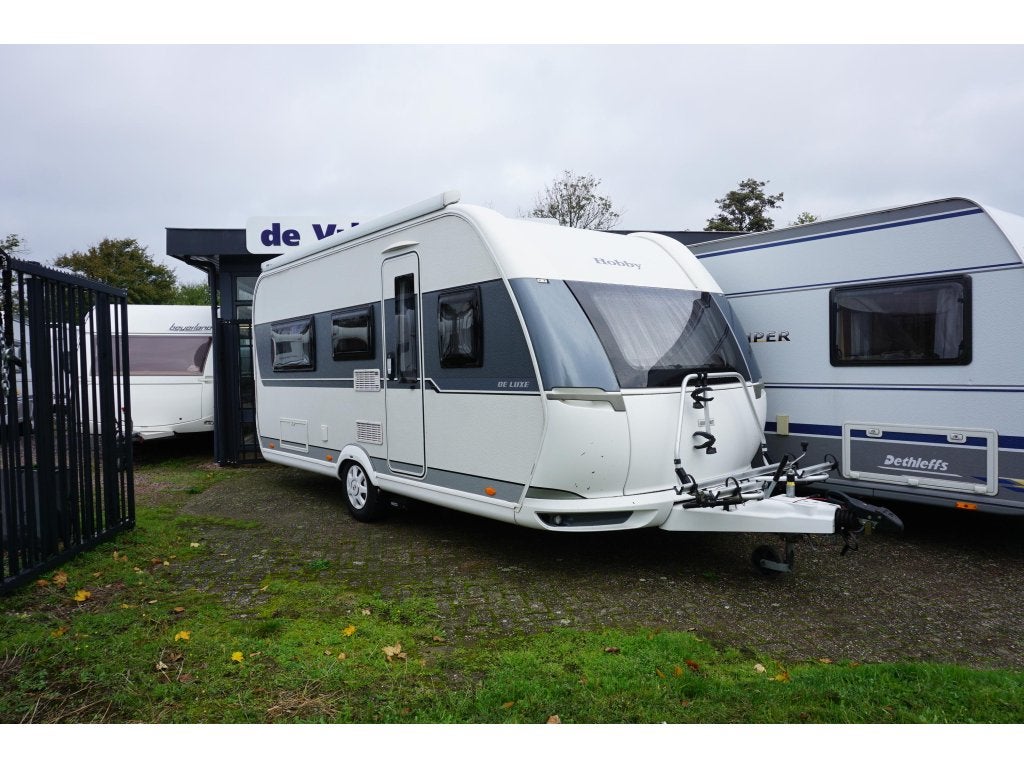 Hobby De Luxe 460 UL Mover,Voortent,Fietsenrek, Caravans en Kamperen, Fietsenrek, Rondzit, Hobby, Bedrijf
