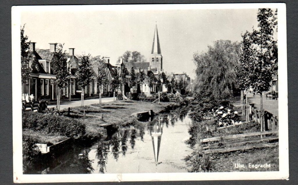 Oude Ansicht - IJlst - Eegracht - Frl., Ophalen of Verzenden, 1940 tot 1960, Gelopen, Friesland