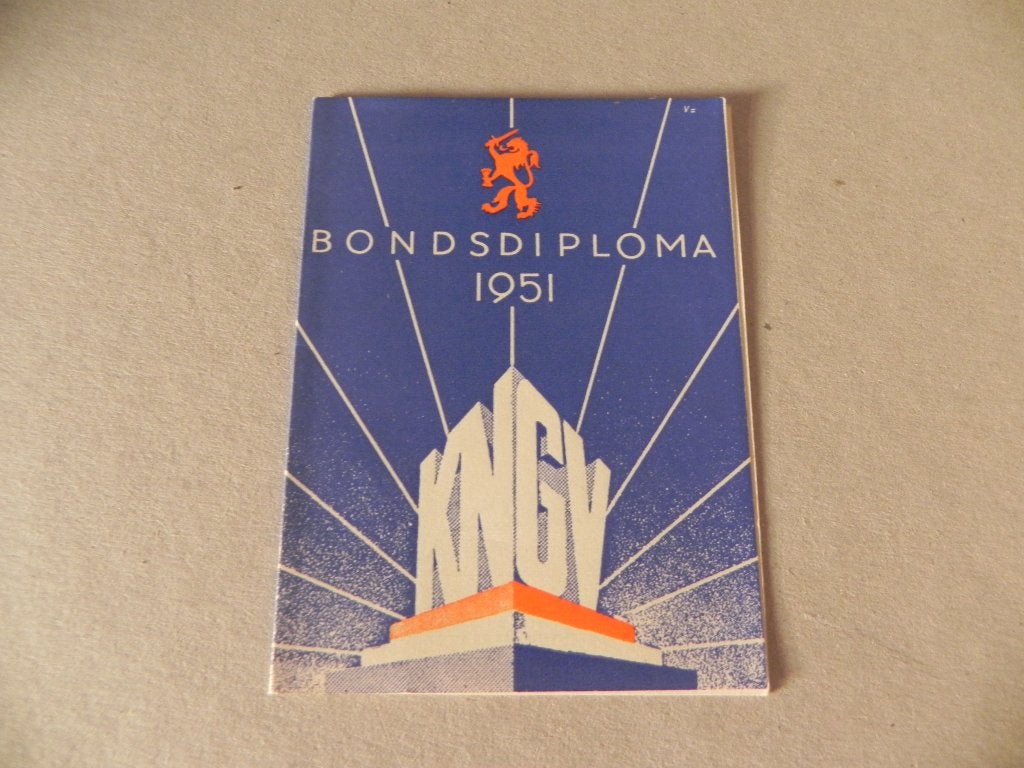 KNGV Bondsdiploma lidmaatschapskaartje 1950 en 1951, Ophalen of Verzenden, Overige typen