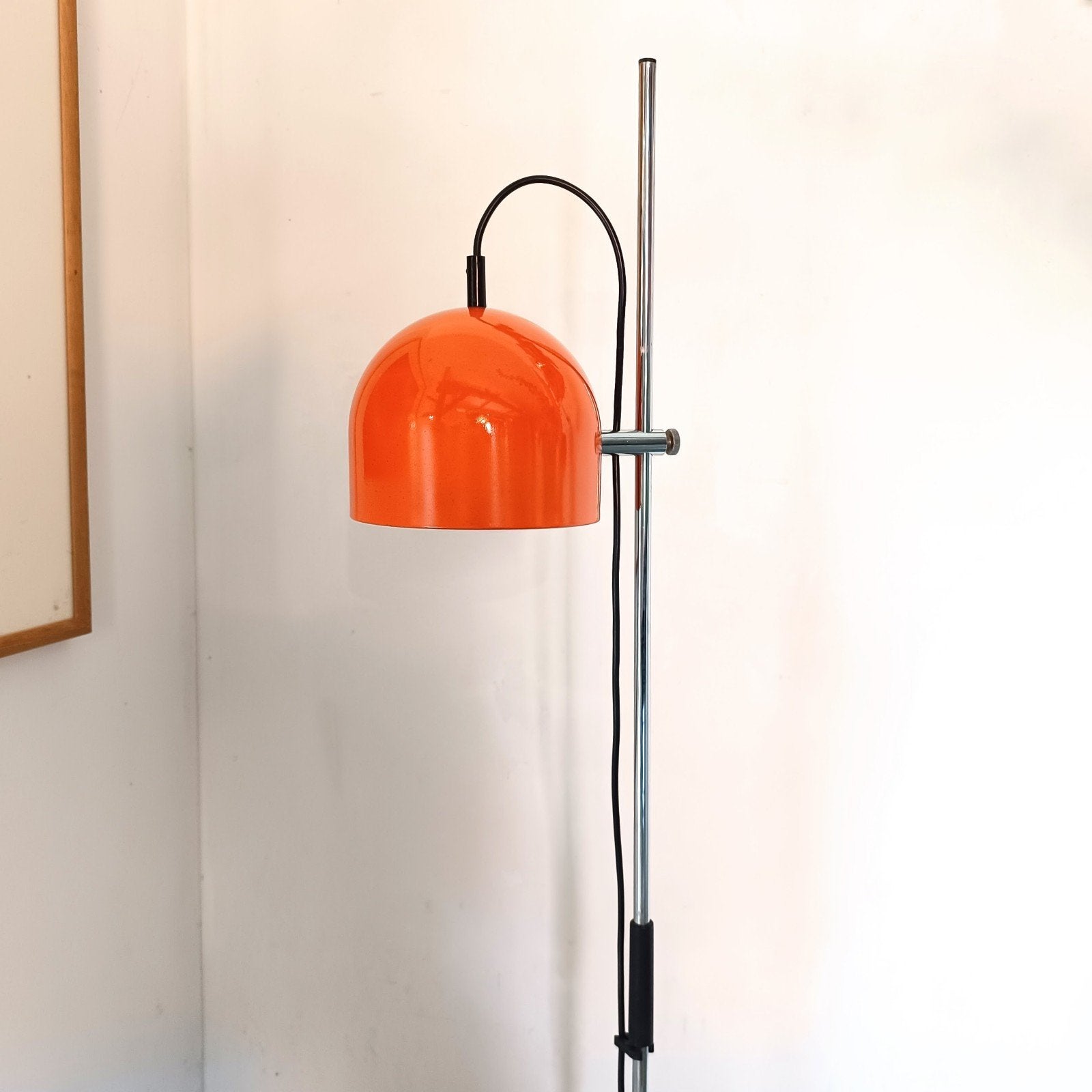 Vintage Oranje Vloerlamp 1970's ( Gepo?), Ophalen, Gebruikt, Mid Century Modern Design, E27 (groot)