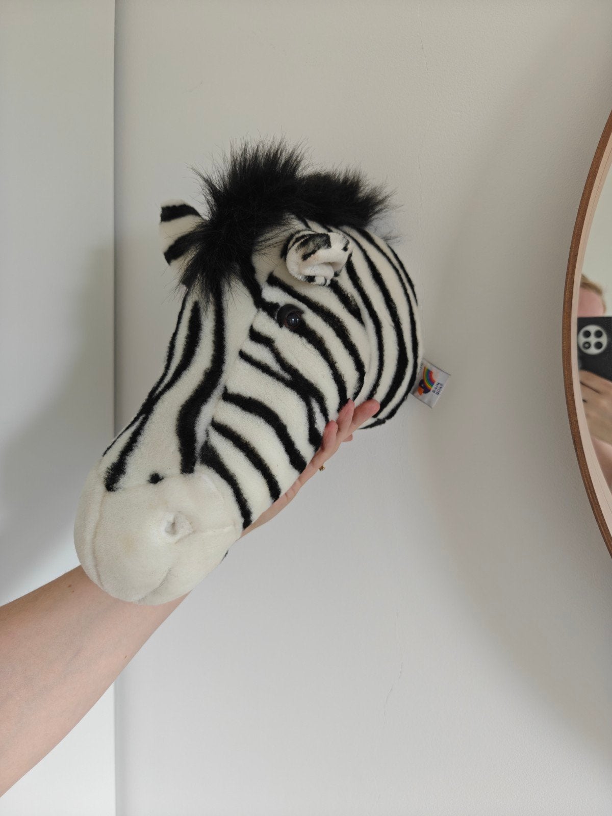 Zebra kop voor kinderkamer muurdecoratie, Overige merken, Zwart, Ophalen of Verzenden, Zo goed als nieuw