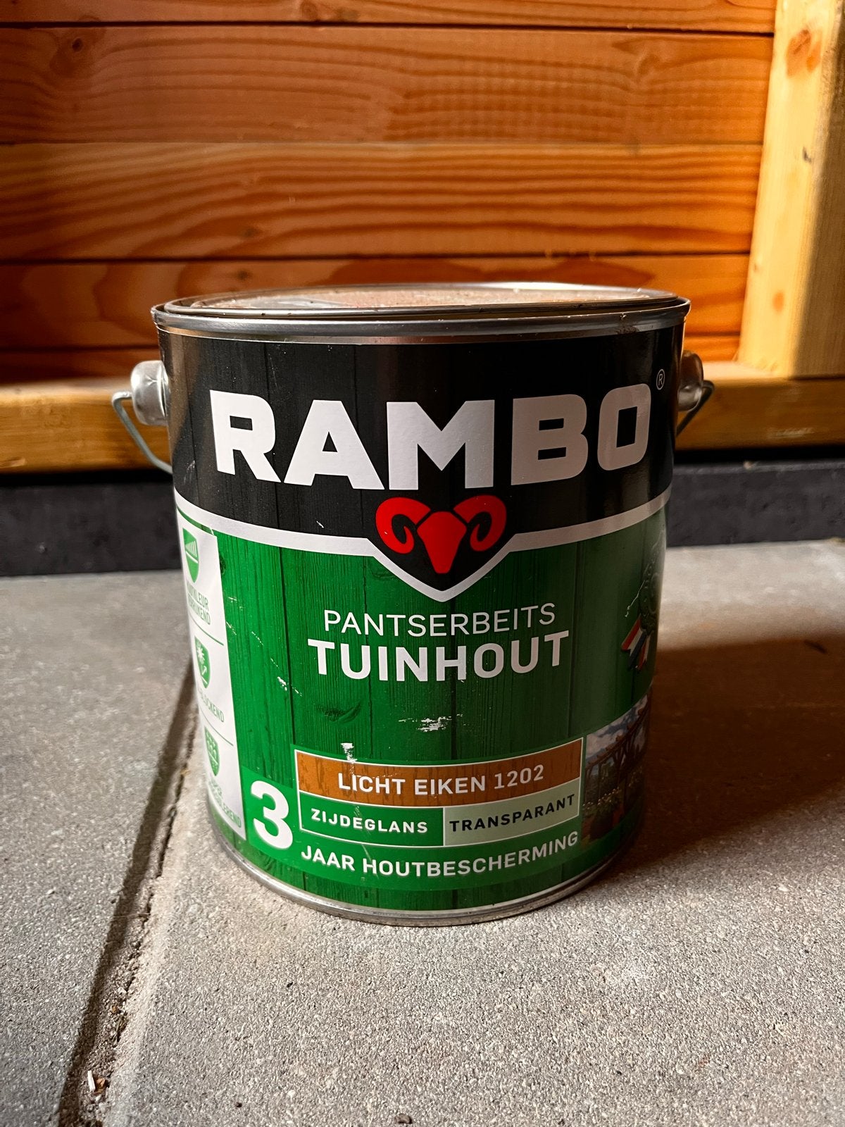 Tuinhout beits Licht Eiken 1202 Zijdeglans, Ophalen, Bruin, Beits, Zo goed als nieuw