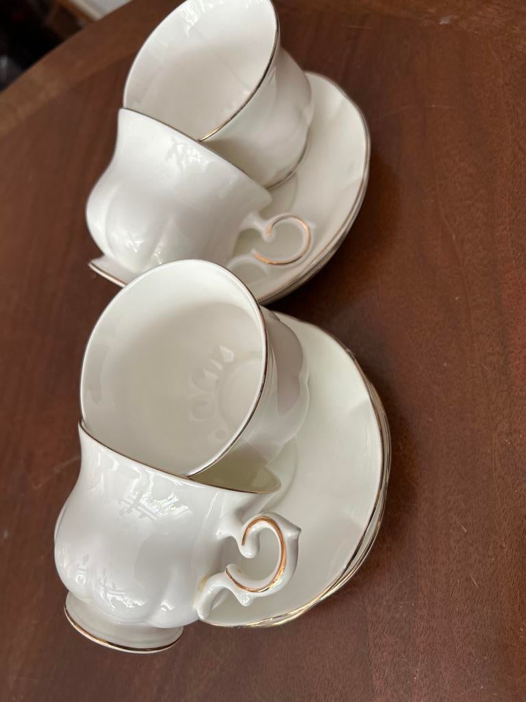 4x Royal Canterbury Fine Bone China Kop en Schotel, Ophalen