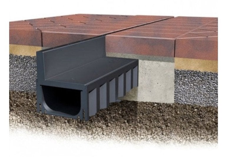 4x Aco Hexa Slotline Sleufgoot Zwart, Ophalen, Pvc, Nieuw, 80 mm of meer
