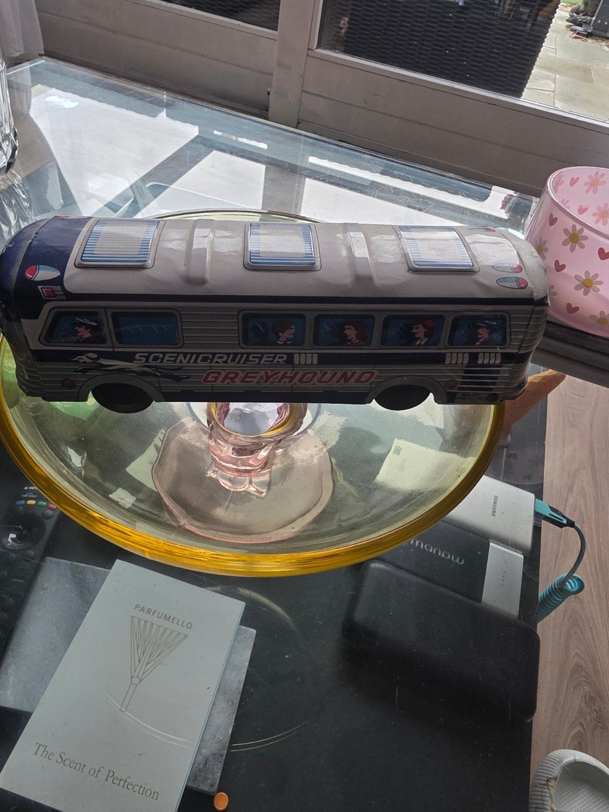 Vintage blikken Greyhound Scenicruiser bus, Ophalen of Verzenden, Gebruikt, 1:50 tot 1:144