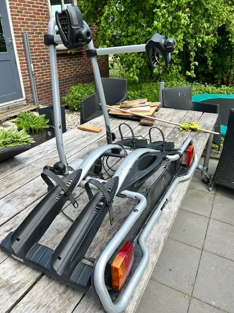 Thule Euroway 945 Fietsenrek voor 2 fietsen - Gebruikt, Auto diversen, Fietsendragers, Zo goed als nieuw, Trekhaakdrager, 2 fietsen