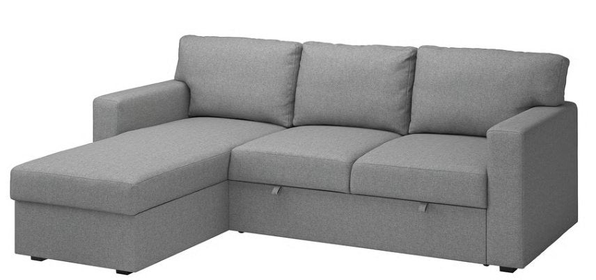 Used 3-seater sofa bed of Ikea beige/grey in good condition, Ophalen of Verzenden