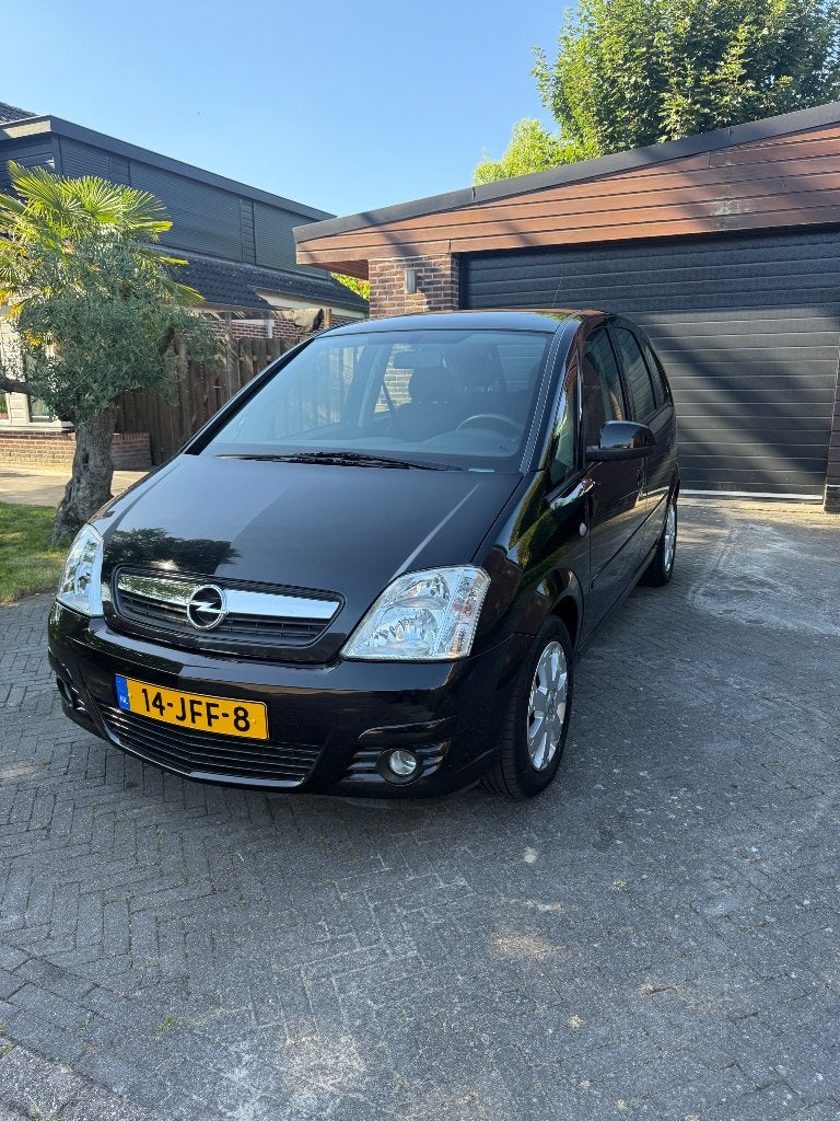 Opel Meriva 1.6 16V LAGE KM AUTOMAAT 2009 Zwart, Auto's, Opel, Particulier, Meriva, Airbags, Airconditioning, Alarm, Centrale vergrendeling