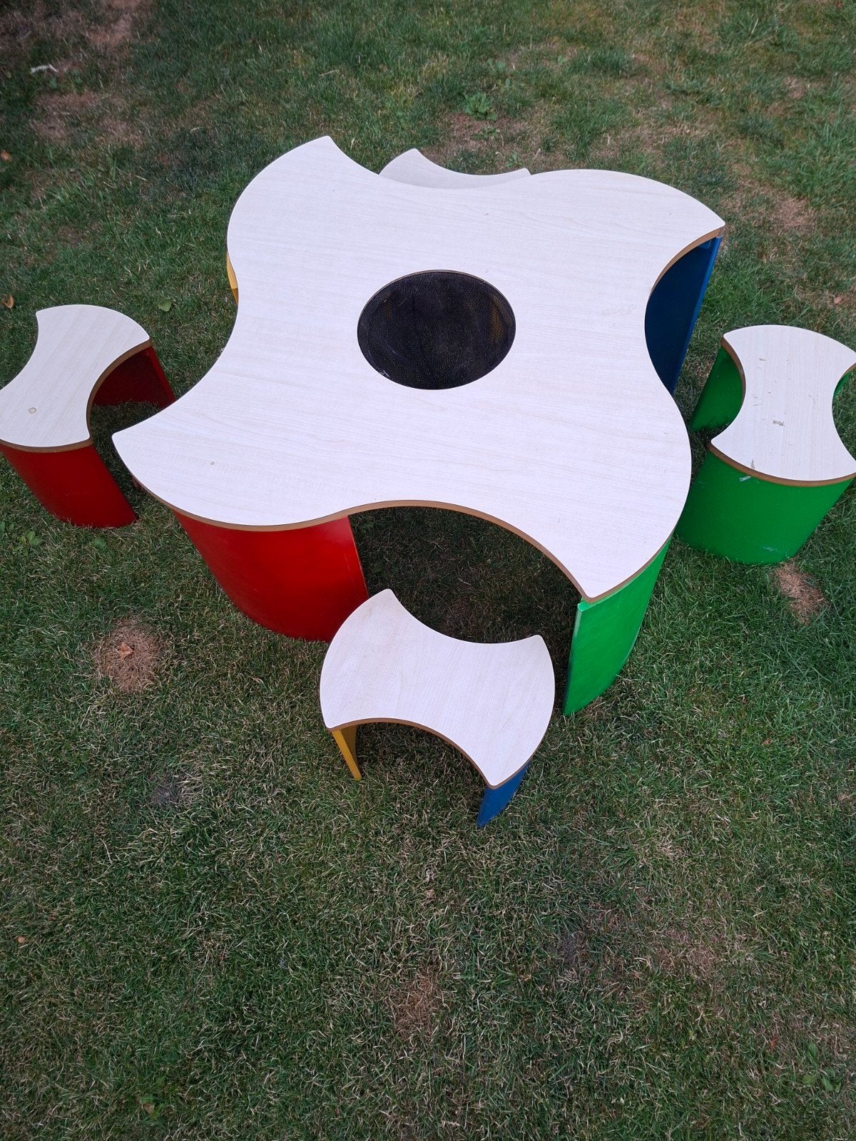 Lego speeltafel met 4 krukjes - gedemonteerd, Ophalen, Gebruikt, Tafel