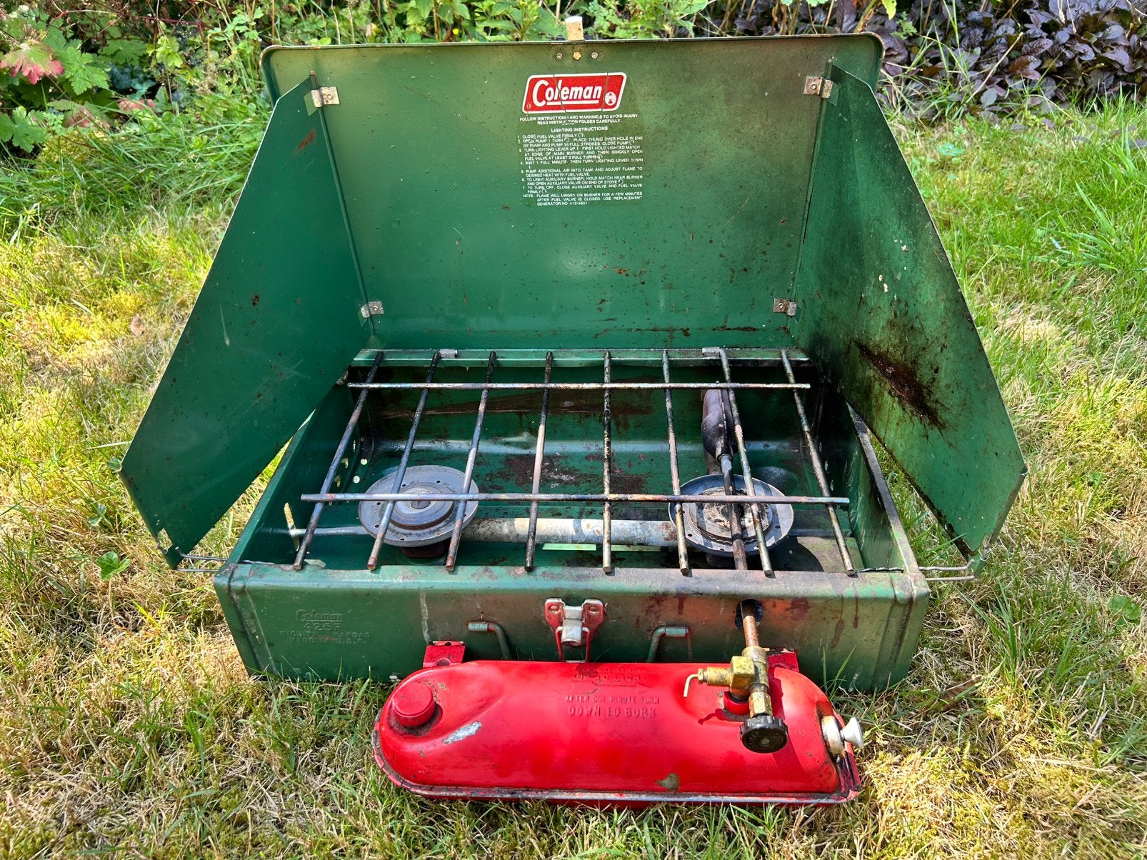 Coleman 2 pits benzinebrander 425f in koffer, Caravans en Kamperen, Ophalen, Gebruikt