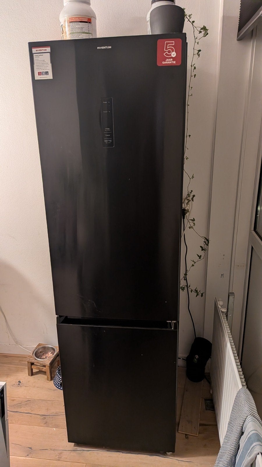 Inventum Combi Koelkast KV2010B - Zo goed als nieuw, Witgoed en Apparatuur, Koelkasten en IJskasten, 200 liter of meer, Met aparte vriezer