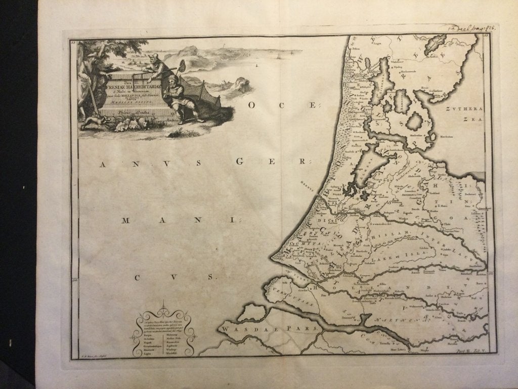 Z. Holl., Zeel., Brab. En Utr. Halma, 1725, Antiek en Kunst, 33 cm, Blanco verso, Verzenden, Ets