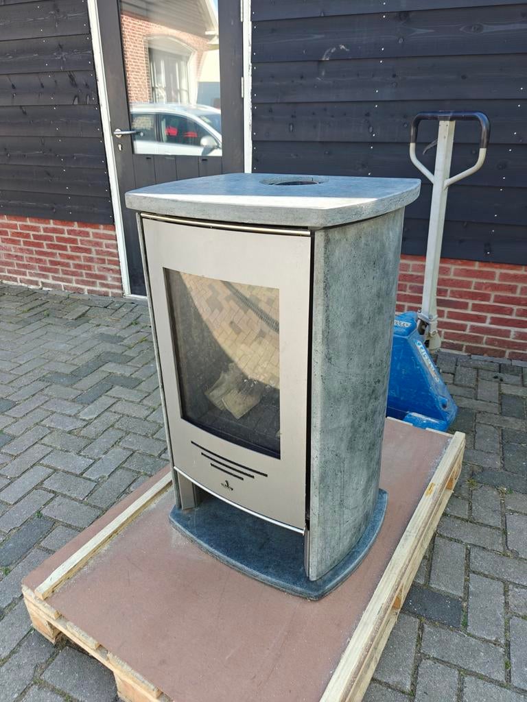 Barbas gaskachel met speksteen mantel, Huis en Inrichting, Ophalen, Gas, Zo goed als nieuw, Vrijstaand