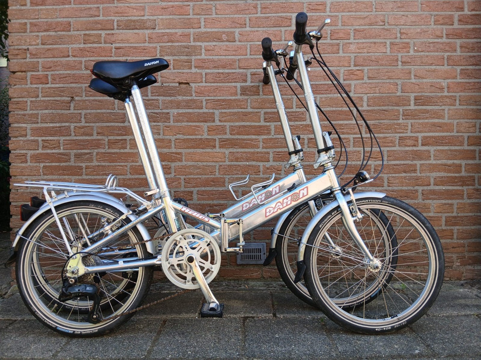 Setje Dahon Helios met 7 versnellingen, Fietsen en Brommers, Ophalen, 20 inch of meer, Versnellingen, Zo goed als nieuw