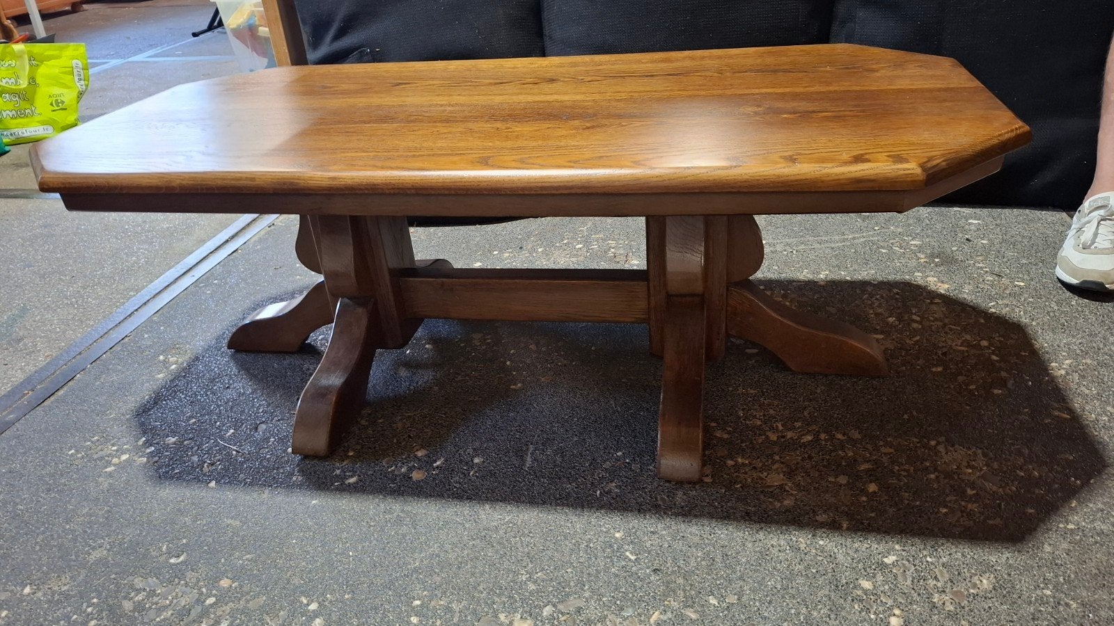 Eiken salontafel - 133x64x45 cm, Ophalen, Gebruikt
