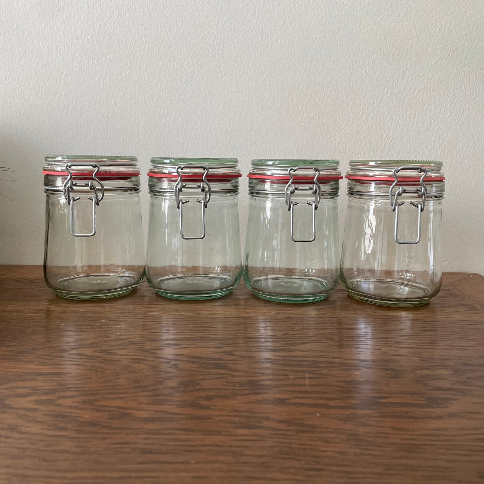 8 stuks weckpotten, voorraadpot, glas 750 ml samen €20,-, Ophalen, Zo goed als nieuw, Glas, Pot, Bus of Blik