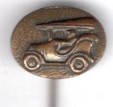 Oldtimer auto koper brons auto speldje ( K_172), Ophalen of Verzenden, Zo goed als nieuw, Stad of Land, Speldje of Pin