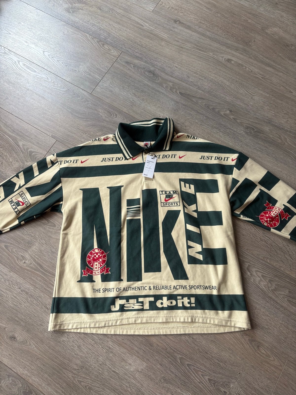 Nike x CPFM 'Just Do It' Rugby Shirt - Nieuw met labels, Ophalen, Nieuw, Maat 48/50 (M), Groen