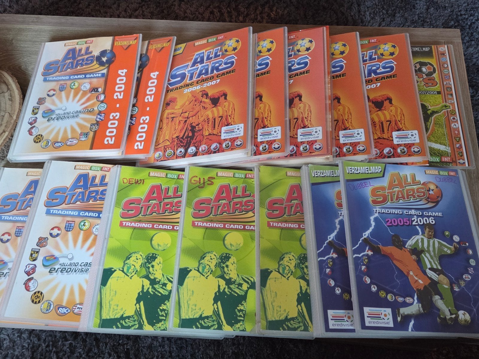 Zolderopruiming 15 mappen all stars voetbalplaatjes, Ophalen, Zo goed als nieuw, Ajax, Poster, Plaatje of Sticker