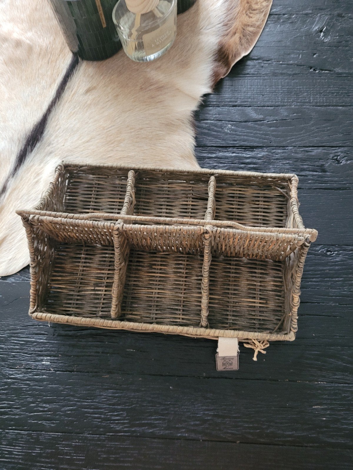 Rivièra Maison Rustic Rattan Organiser 6-vaks, Mand, Ophalen of Verzenden, Zo goed als nieuw, Riet