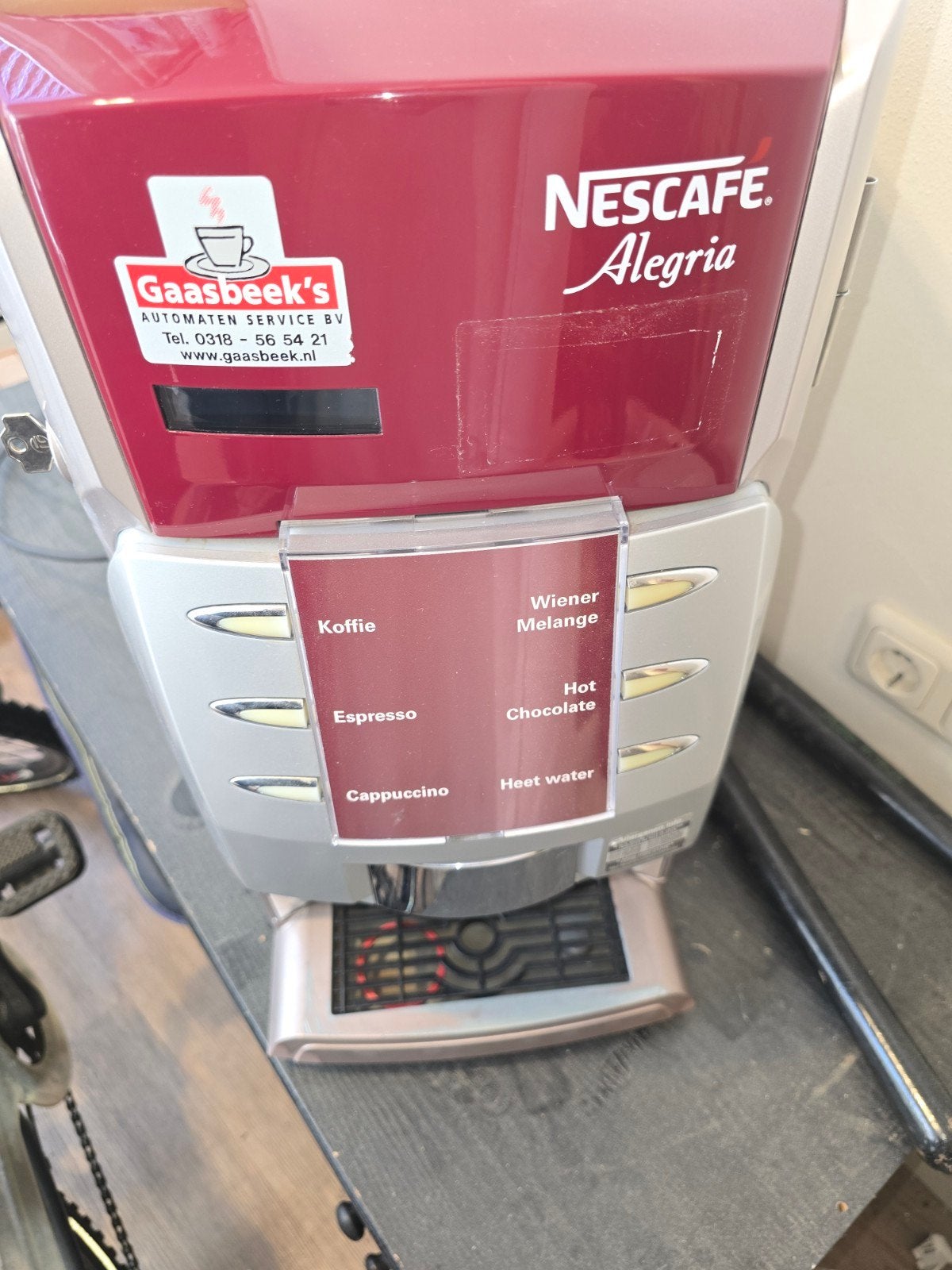 Nescafe Alegria warme dranken automaat, 10 kopjes of meer, Ophalen of Verzenden, Koffiemachine
