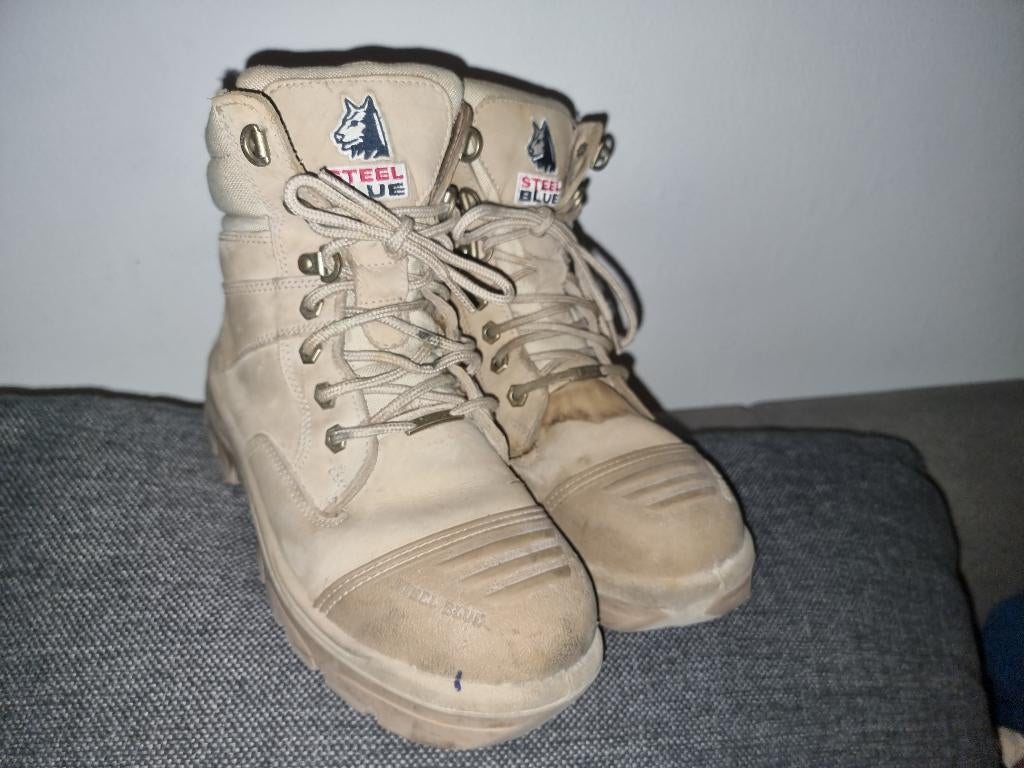 GOEDKOOP! steel blue southern cross zip Sand s3 werkschoenen, Ophalen of Verzenden, Gebruikt