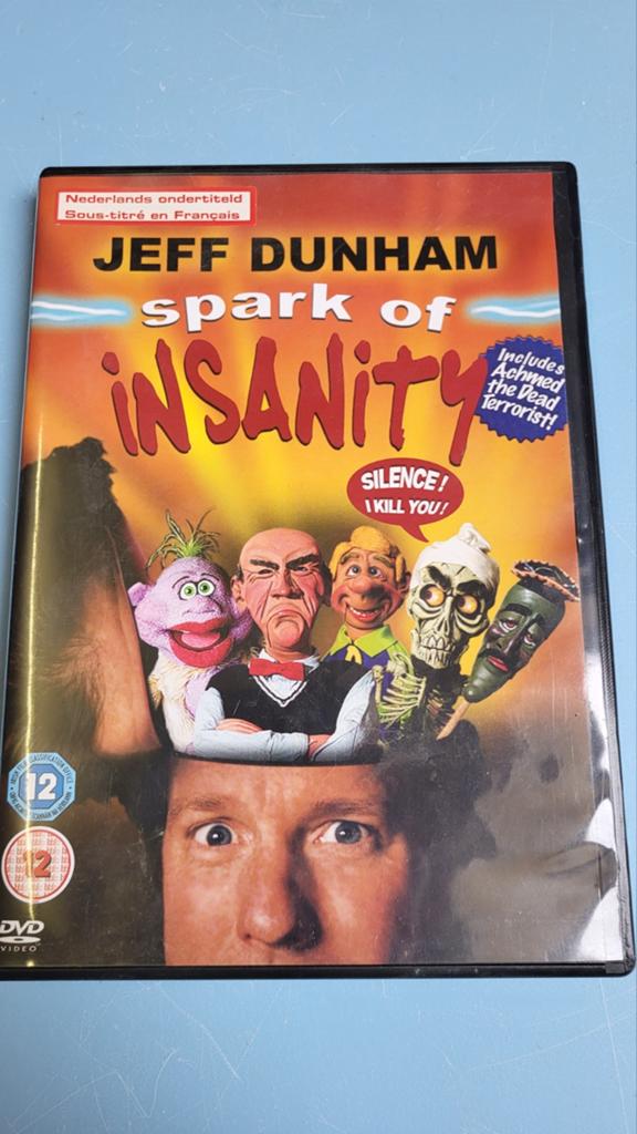 Jeff Dunham: Spark of Insanity DVD - Lachen met Achmed, Vanaf 12 jaar, Ophalen of Verzenden, Gebruikt, Stand-up of Theatershow