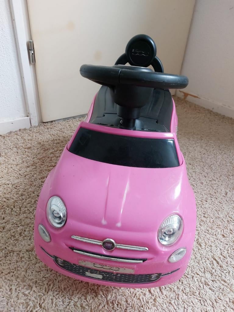 Roze Fiat 500 Loopauto voor Kinderen, Ophalen, Gebruikt, Loopvoertuig