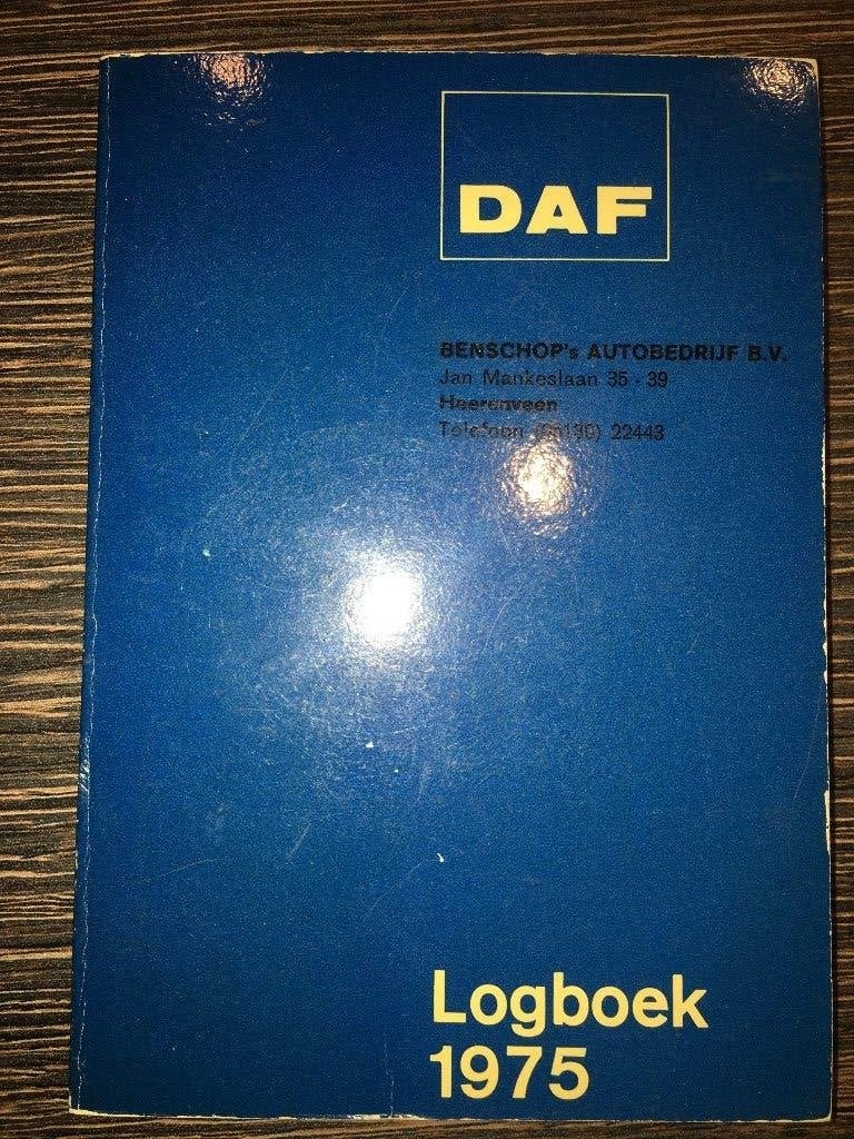 DAF personenauto Logboek agenda 1975 Benschop Heerenveen, Ophalen of Verzenden, Zo goed als nieuw, Overige merken