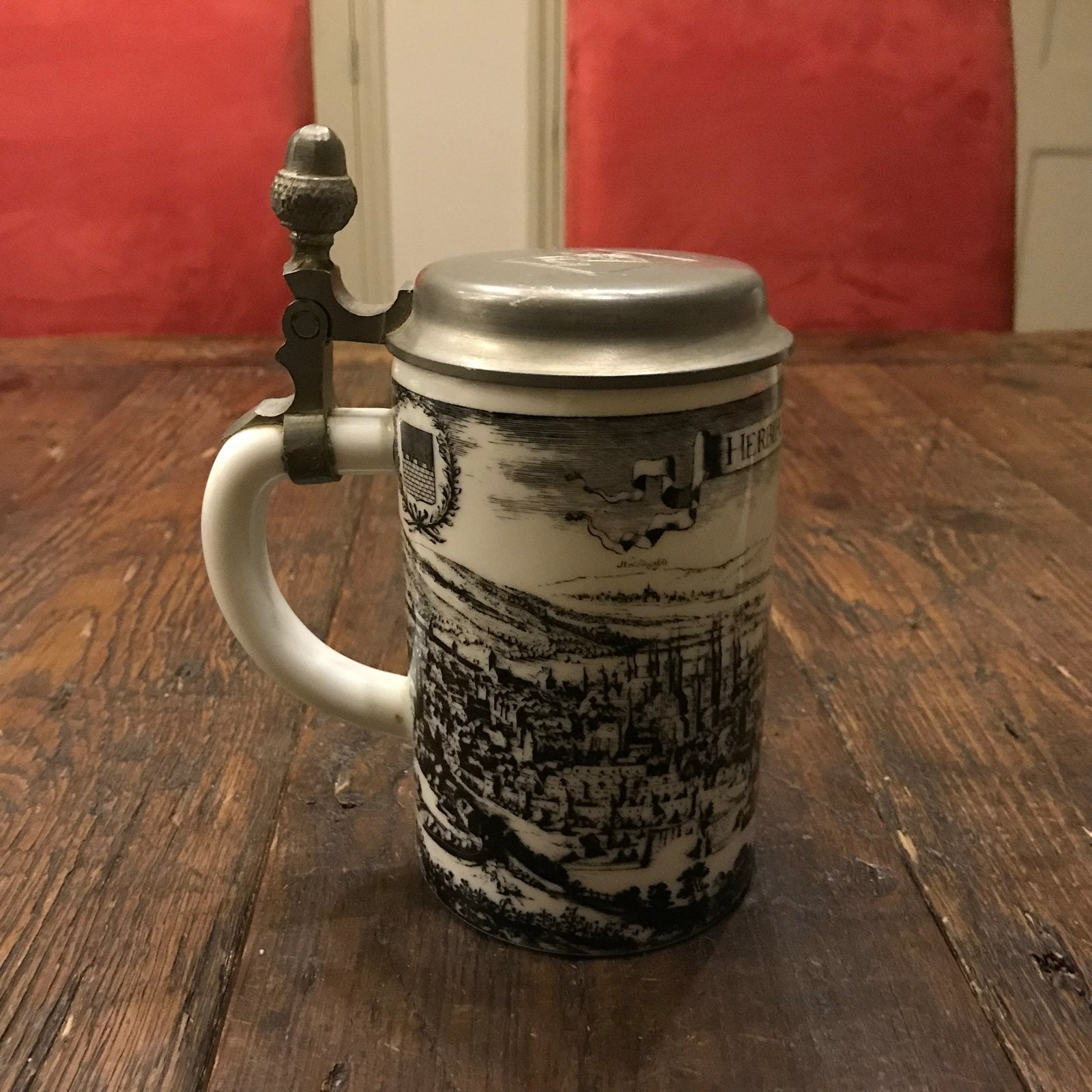 Vintage Bierpul met deksel - Herbiopolis Würzburg - Kaiser, Antiek en Kunst, Ophalen of Verzenden