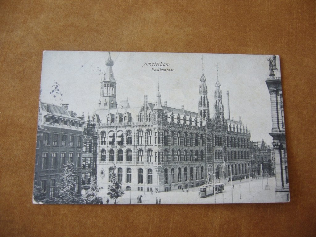 AMSTERDAM  =  POSTKANTOOR  1909, Ophalen of Verzenden, Voor 1920, Gelopen, Noord-Holland