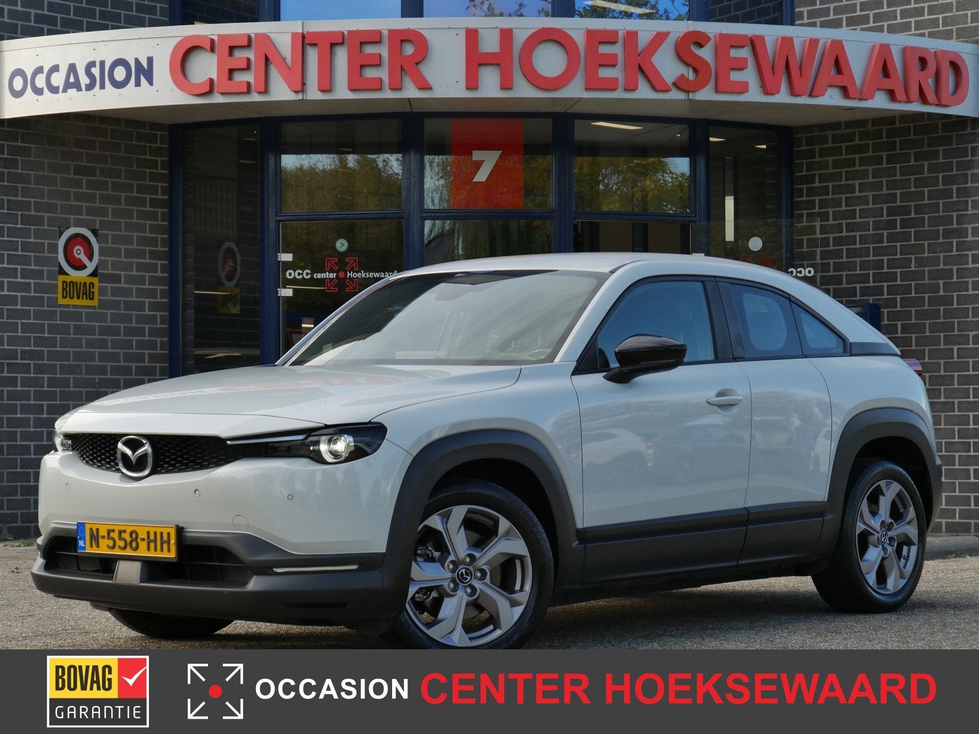 Mazda MX-30 E-SkyActiv 145 36 kWh | Ceramic White | SOH 93%, Auto's, Stof, Gebruikt, Origineel Nederlands, Grijs