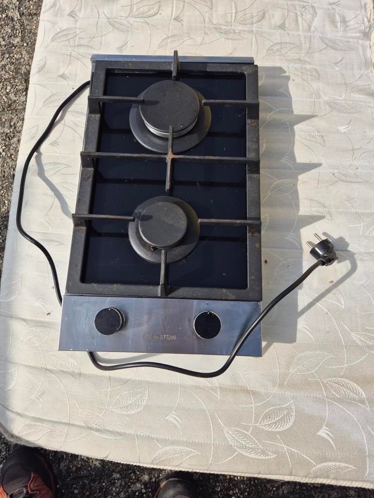 2pits gasfornuis met  elektronische ontsteking, Witgoed en Apparatuur, Kookplaten, Gebruikt, Gas, Vrijstaand, 4 kookzones