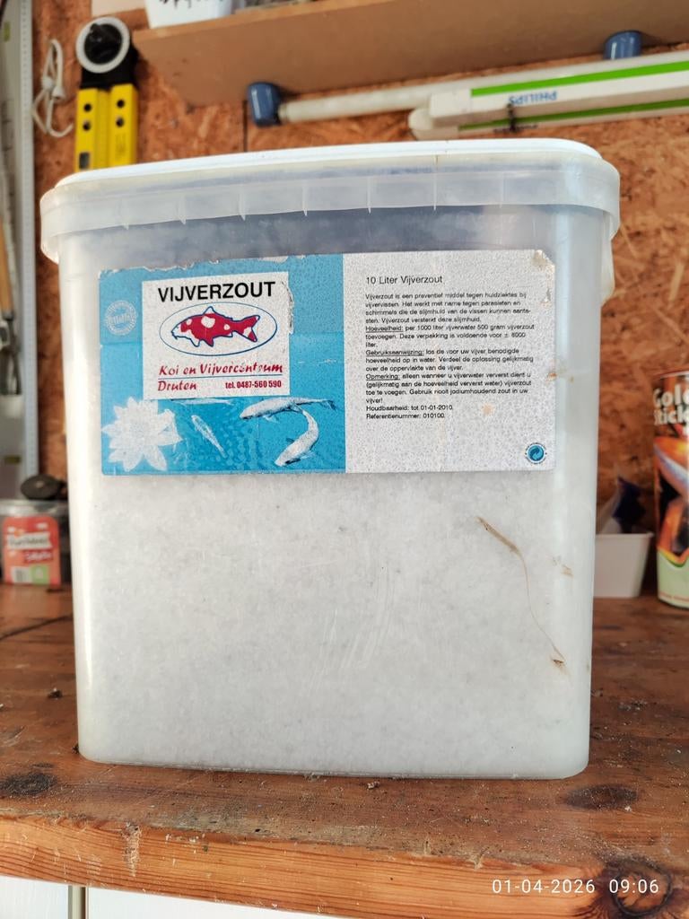 Vijverzout - Bijna 10 kg voor Koi- en andere vijvers, Tuin en Terras, Vijver-toebehoren, Ophalen