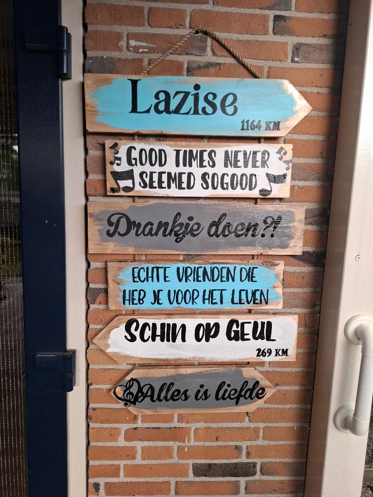Ibiza Wegwijzerborden Hout – Uniek & Handgemaakt, Wervershoof Noord-Holland, Info@rwhoutidee.nl, Nieuw, Ophalen of Verzenden
