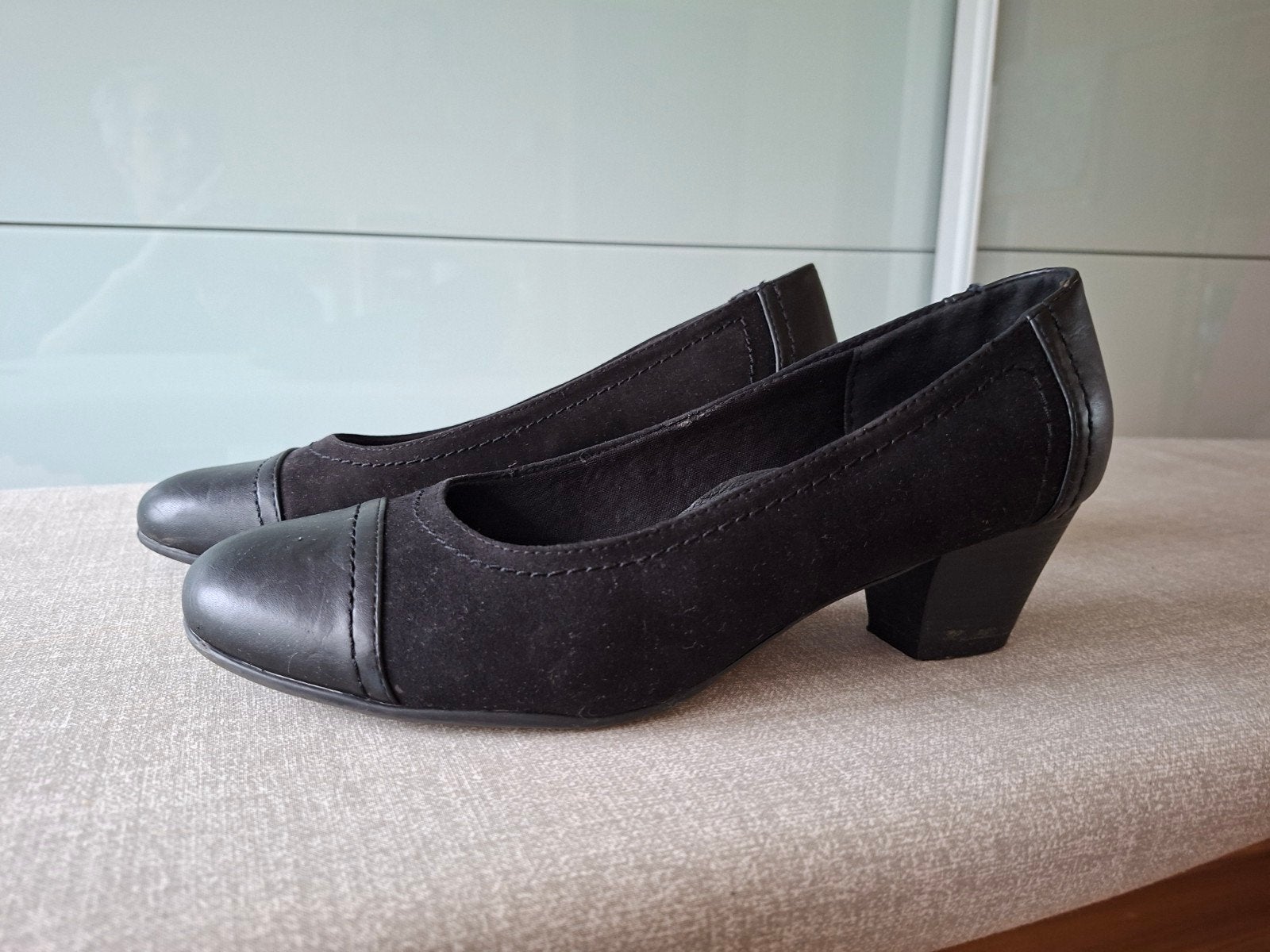 Zwarte pumps Soft Line, maat 40/41 - Slechts 1x gedragen, Pumps, Zwart, Ophalen of Verzenden, Zo goed als nieuw