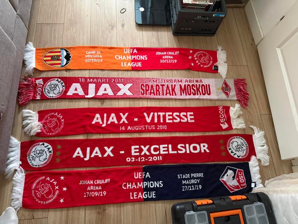 13 ajax wedstrijd sjaals, Ophalen of Verzenden, Zo goed als nieuw, Ajax