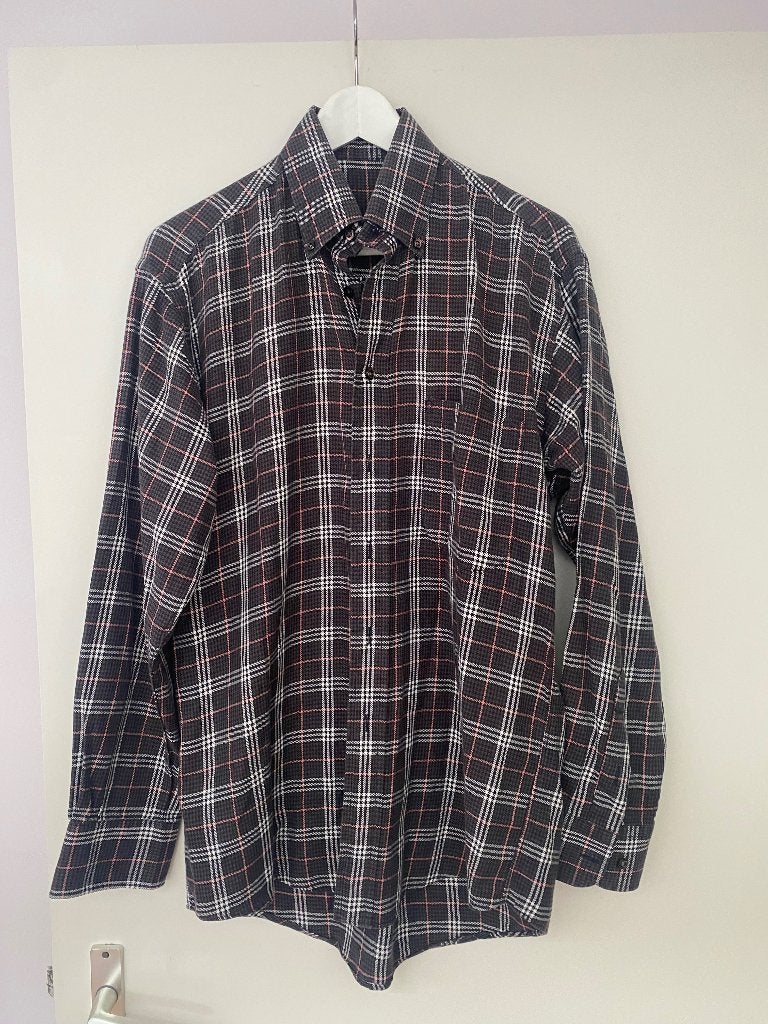 Burberry London overhemd, Bruin, Halswijdte 38 (S) of kleiner, Ophalen of Verzenden, Zo goed als nieuw