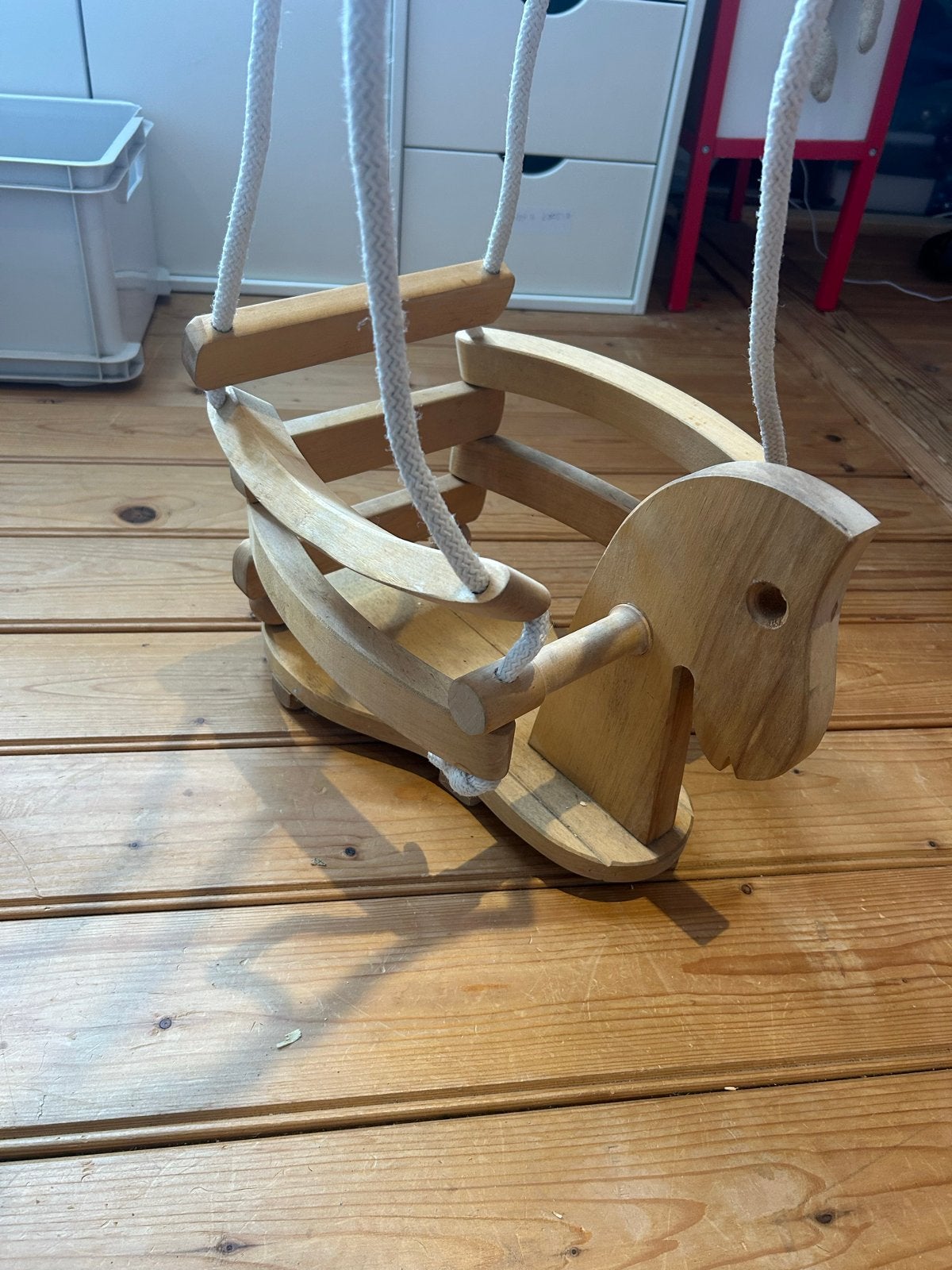 Houten babyschommel, Kinderen en Baby's, Speelgoed | Babyspeelgoed, Ophalen, Zo goed als nieuw
