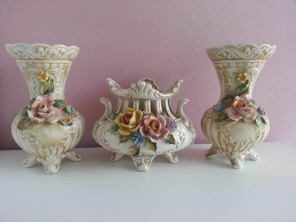 Antiek kastelset capodimonte italy porcelein, Antiek en Kunst, Ophalen of Verzenden