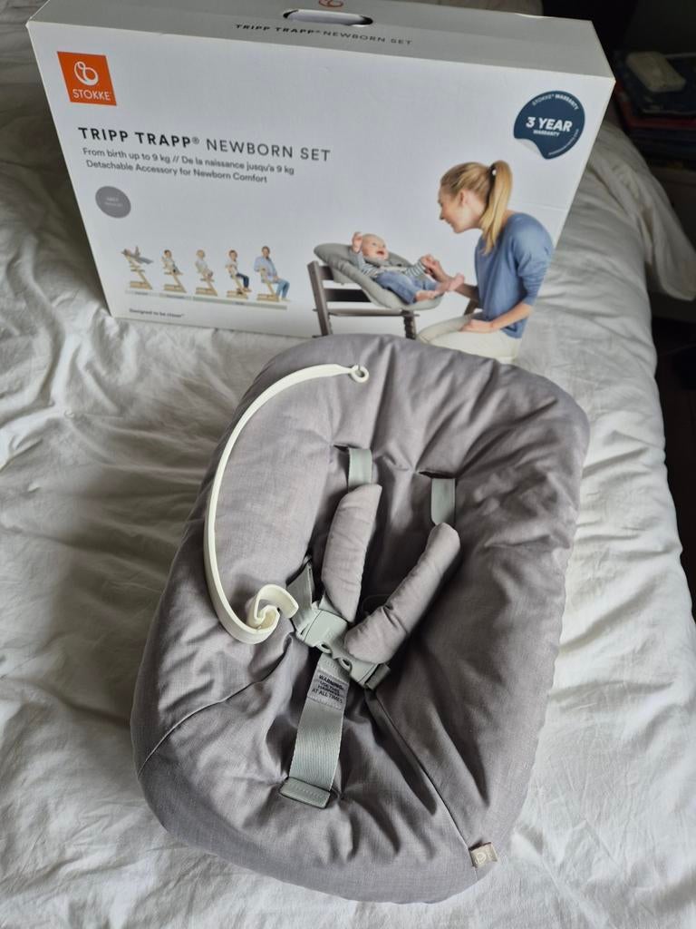 Stokke Tripp Trapp Newborn Set incl speelgoedhanger zgan, Kinderen en Baby's, Kinderstoelen, Ophalen of Verzenden, Zo goed als nieuw