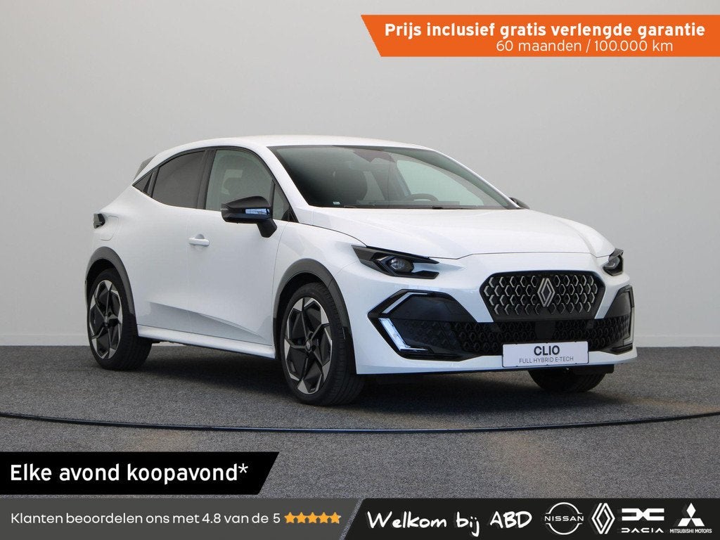 Renault Clio Hybrid 160pk techno | Vijf jaar garantie | Stoe, Auto's, Renault, Euro 6, 4 cilinders, 1246 kg, Wit