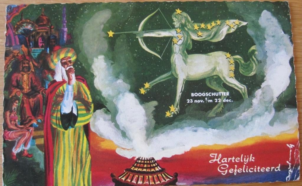 Hartelijk gefeliciteerd - symbool van boogschutter - nieuw, Verzenden, 1980 tot heden, Ongelopen, Overige thema's