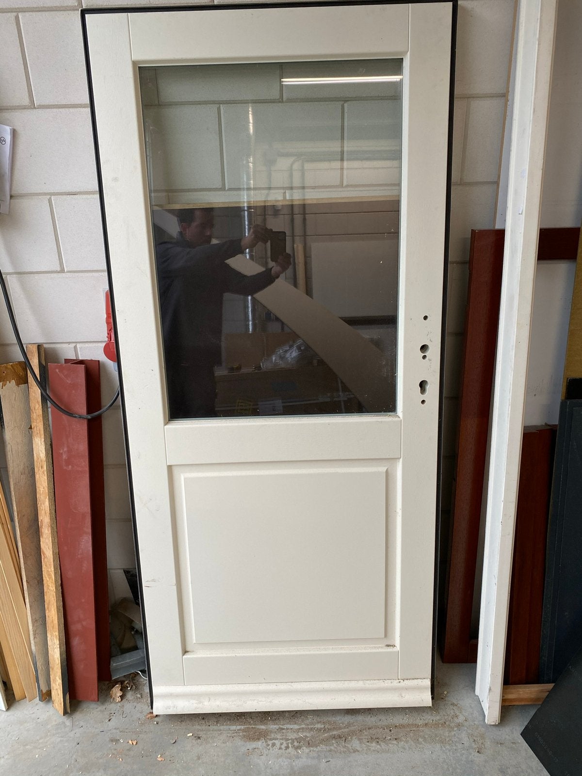 Hardhouten buitendeur met hr++ beglazing, Deurkozijn, Nieuw, 150 tot 225 cm, Inclusief glas