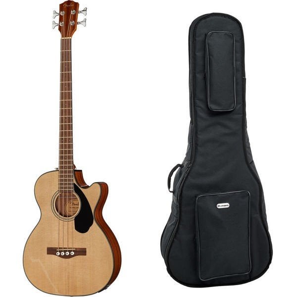 Fender akoestische basgitaar met gigbag, Ophalen, Zo goed als nieuw, Semi-akoestisch