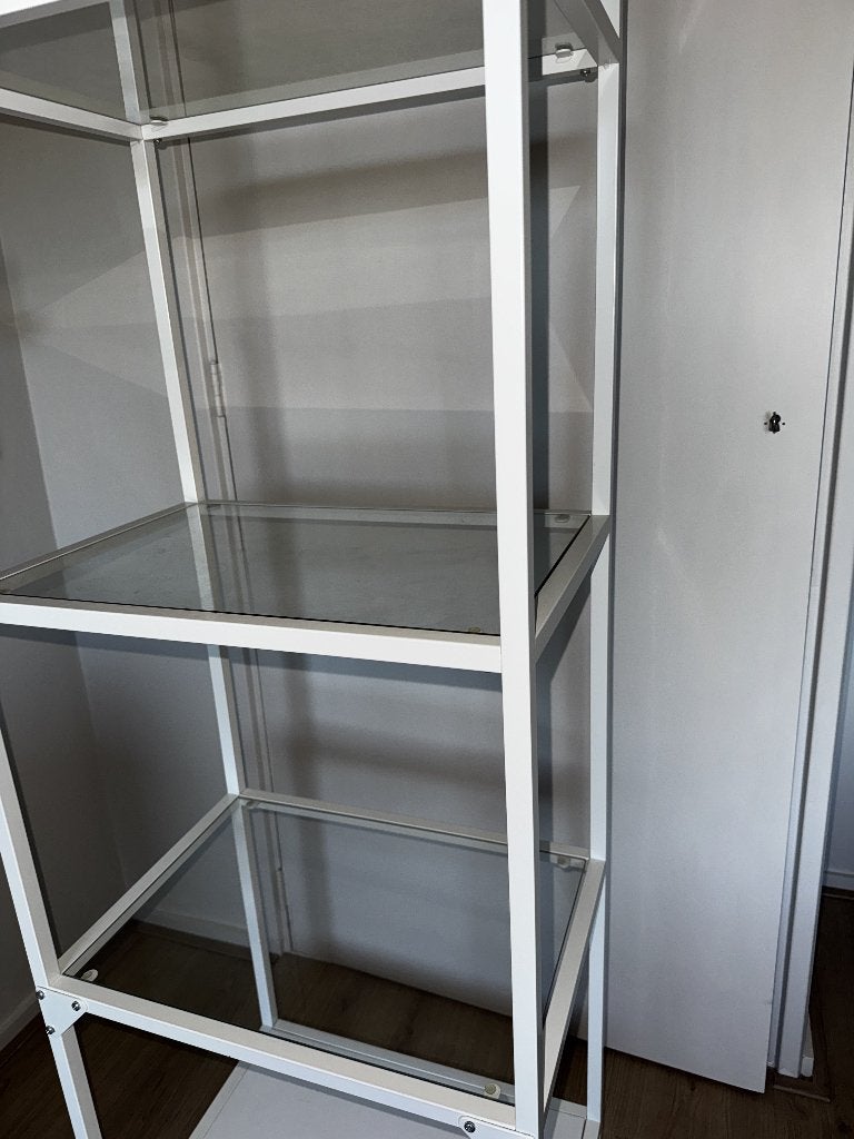Witte open vitrinekast, Huis en Inrichting, Ophalen, Met plank(en), 50 tot 100 cm, Zo goed als nieuw