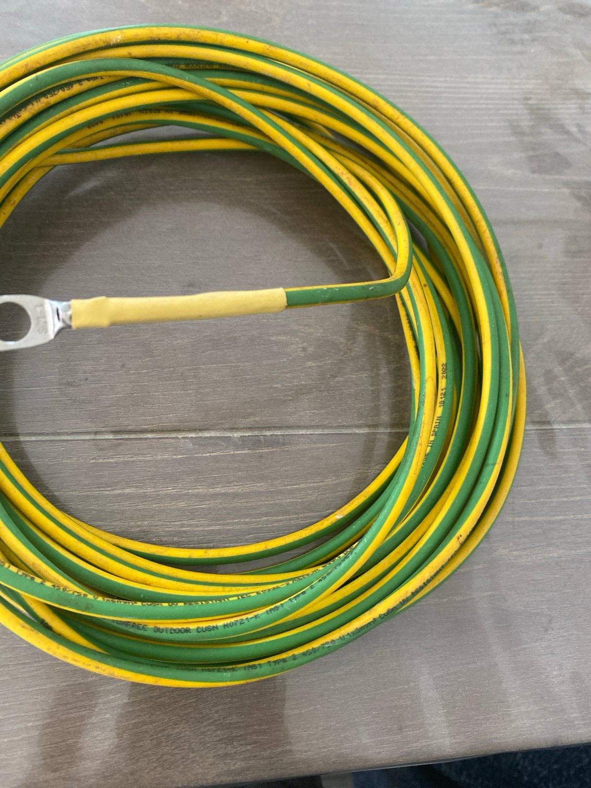 Aardingskabel geel/groen met kabelschoen, Ophalen of Verzenden, Nieuw, Overige merken, Kabel of Snoer