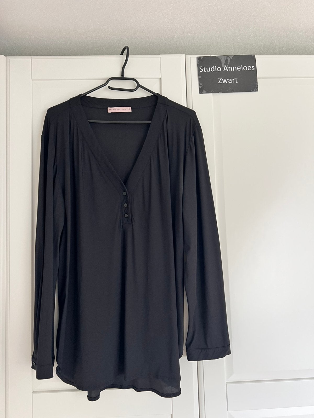 Studio anneloes evi blouse XXL zwart travelstof, Maat 46/48 (XL) of groter, Ophalen of Verzenden, Zo goed als nieuw, X