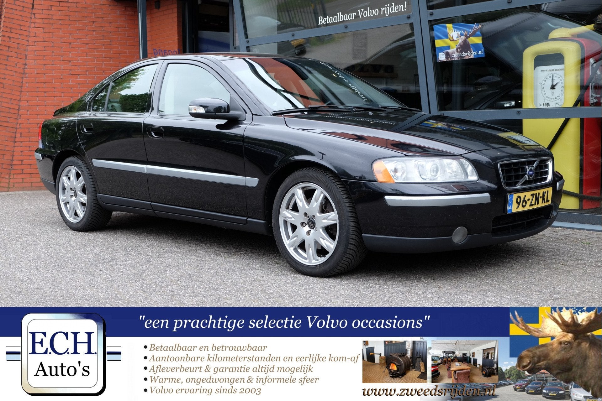 Volvo S60 2.0T 180 pk Drivers Edition Automaat, Schuifdak, Gebruikt, 179 pk, S60, Zwart